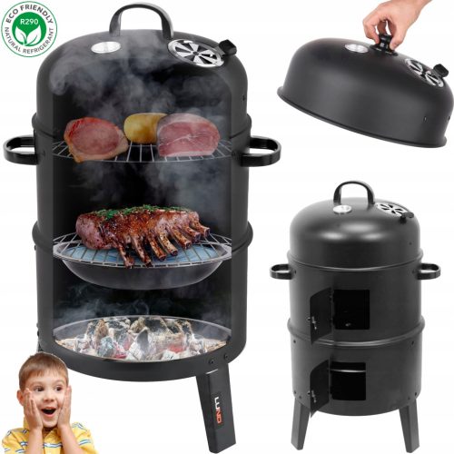  Lund fém füstölőház ROUND SMOKEHOUSE Home Small MINI