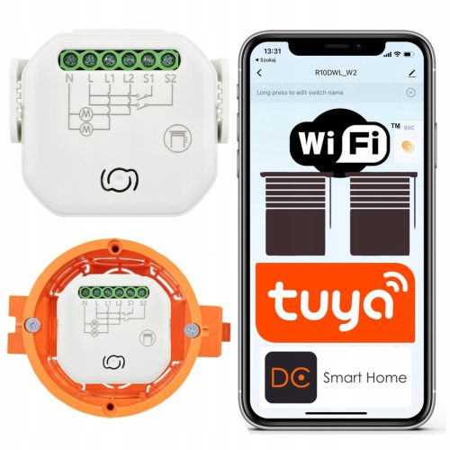  Redőny relé, fali kapcsoló, TUYA WiFi redőny vezérlés