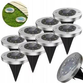    Plug-in napelemes lámpa AKB-Lengyelország ezüst 13 cm 8 db.