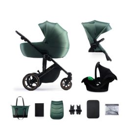   3 az 1-ben multifunkcionális babakocsi PRIME 2 Kinderkraft üléssel, zöld