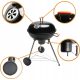  XXL-es faszén GRILL, kerekeken hamuserpenyővel BBQ Natural 57cm