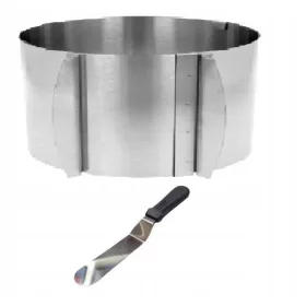   Vergionic tortaforma 30 x 30 cm átmérő 30 cm + spatula cukrászkés KRÉM TORTA SPATULA 27 cm
