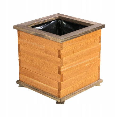  KONIUSZEK OGRODY virágcserép 37 cm x 37 x 38 cm átmérő 37 cm barna és bézs fa árnyalatai, rózsafa
