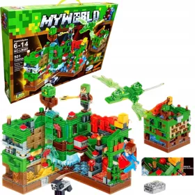    AZ MY WORLD NAGY ATAN BLOKK KÉSZLETET TÖLT A VILLAGE 501 ELEMENTS MINECRAFT-HOZ