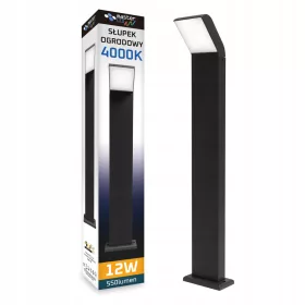    Négyszögletű világítóoszlop Masterled LED 79 cm fekete