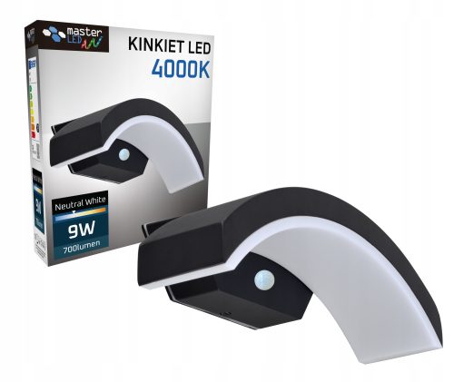  Masterled kerti fali lámpa, szürke és ezüst árnyalatokkal, integrált 12 W-os LED-forrással