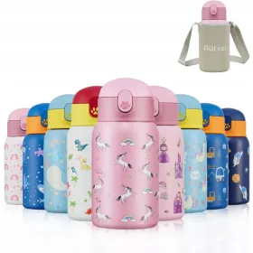    Autsel gyerek kulacs szívószállal 500 ml-es szigetelt palack