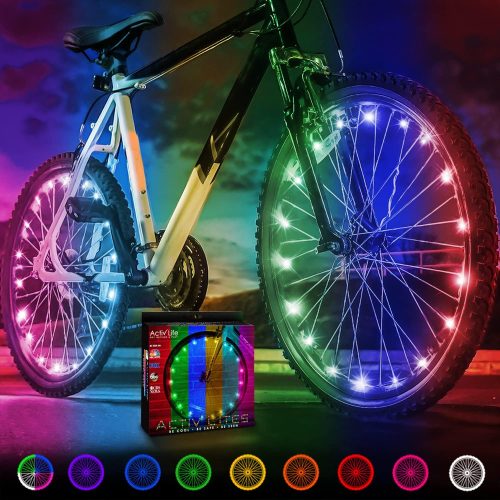  2X LIGHTS LIGHTS LED KERÉKVILÁGÍTÁSOK KERÉKPÁRKÜLŐK SZÍNES KEREKEKHEZ
