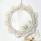  KEREK BOHO TÜKÖR MACRAME simított KÖTEL 50 cm BOHO FALI TÜKÖR