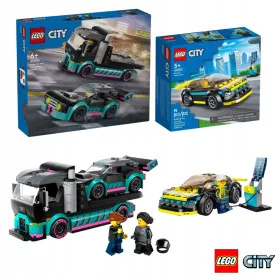    LEGO City 60383 elektromos sportautó + LEGO City 60406 Kamion se závodním autem