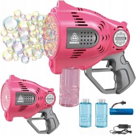   Bazooka köpölyöző gép Fegyver AKKU USB LED - AUTOMATA + 2 X FOLYADÉK