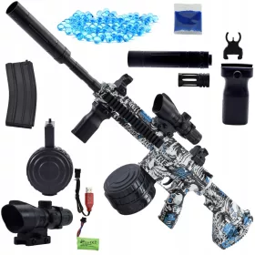    BIZTONSÁGOS NAGY GÉL BB PUKA AUTOMATA GÉPPISZTEL + matricás könyv, képregény Shop_lolki
