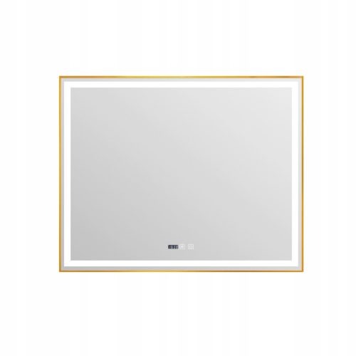  LED fürdőszobai tükör 80x120 ANTIFOG arany keretes megvilágított NAGY