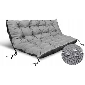    2 db 120x80x40 cm-es kerti párna vízálló szürke raklap lengőpadhoz