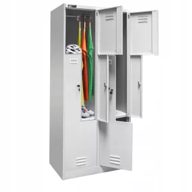   Mega-M munkavédelmi ruhaszekrény, négyajtós, 180 cm x 80 cm