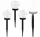  Vergionic beágyazott napelemes lámpa, fekete, 36 cm, 1 db.