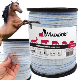   Shepherd szalagos elektromos kerítés PREMIUM STRONG 40mm 200m 160kg lovak