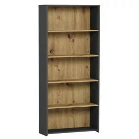    Mobene Modern polc 80 cm x 180 cm x 30 cm antracit, kézműves tölgy