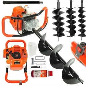   PETROL Auger 1-OS /100,150,200mm/ + Olaj az Axenol SIL-OIL 2T keverékhez 100ml