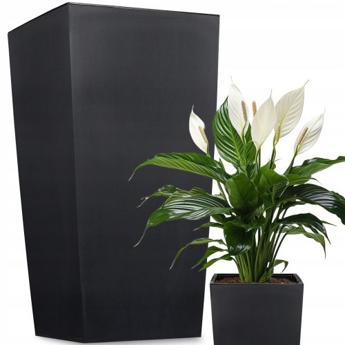  Deco4Home virágcserép 20 cm x 20 x 37,5 cm műanyag antracit