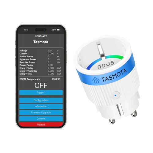  Nous A8T TASMOTA ESP32 MATTER WiFi aljzat