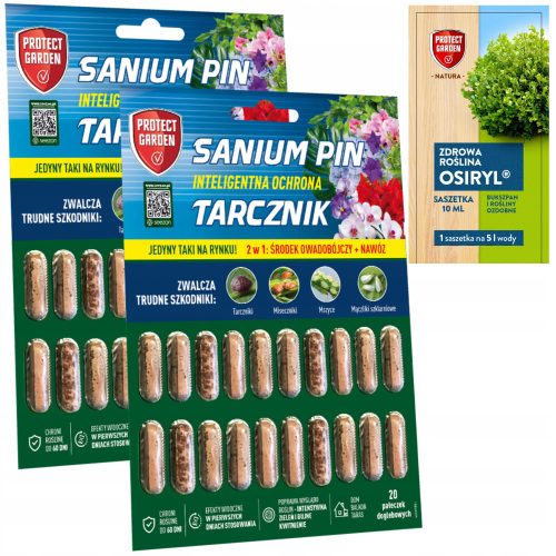  2× Protect Garden Sanium Pin rovarölő tabletta 20 db + Protect Garden több összetevős folyékony műtrágya 0,02 kg