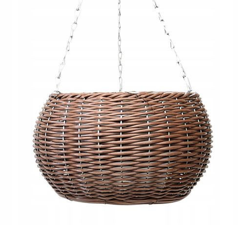  Dixiestore virágcserép 24 cm x 14 x 52 cm átmérő 24 cm műanyag barna és bézs árnyalatok, szürke és ezüst árnyalatok