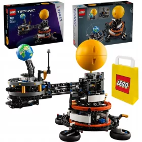   LEGO Technic 42179 Föld és Hold bolygó keringő pályán + LEGO papírzacskó 6315786 sárga 24x8x18 cm