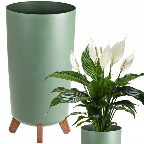  Deco4Home virágcserép 24 cm x 24 x 45 cm átmérője 24 cm műanyag árnyalatú zöld