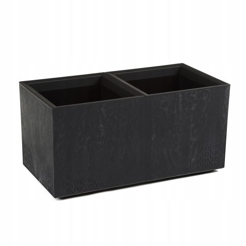  Lamela virágcserép 78 cm x 39 x 39,5 cm, fekete műanyag