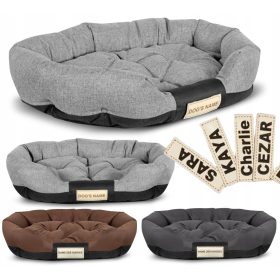    Kutyaágy ágykosár Vízálló + Név 75x50 cm Különböző színekben