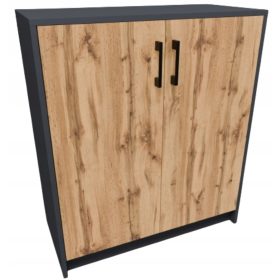    Matkam Julia komód 74 x 35 x 85 cm Wotan tölgy, matt grafit