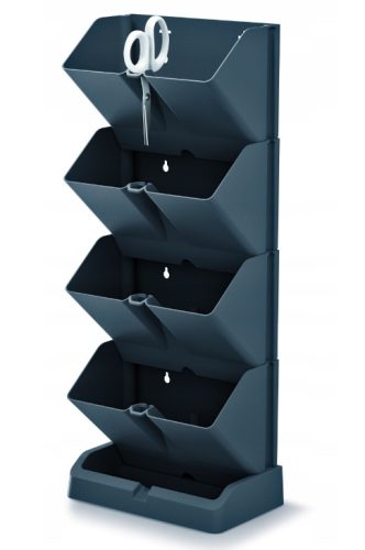  Prosperplast virágcserép 20 cm x 12 x 48 cm átmérőjű 12 cm műanyag fekete