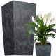  Prosperplast virágcserép 26,5 cm x 26,5 x 50 cm átmérő 26,5 cm műanyag grafit, szürke és ezüst árnyalatai