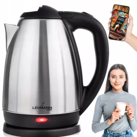    Lehmann Aqua Steel 10 elektromos vízforraló 2200 W 1,8 l ezüst/szürke