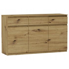  Mobene Modern komód 120 x 40 x 98cm matt kézműves tölgy