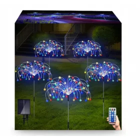  Napelemes függőlámpa, fehér, 100 cm, 5 db.