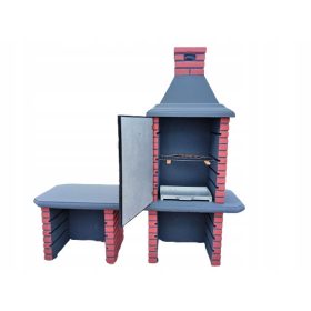  GRILL betonkerti megerősített kandallós füstölő