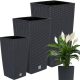  Deco4Home virágcserép 26 cm x 26 x 50 cm műanyag antracit + 2 egyéb termék