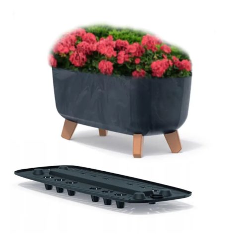  Prosperplast DGCL600E-S433 virágcserép fekete 58x24x23,5 cm