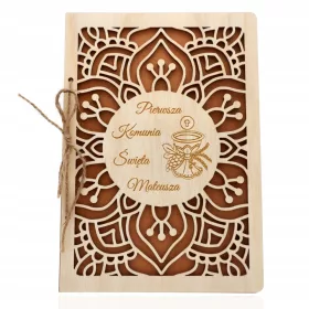    Fából készült kártya Első szentáldozás emléktárgy + SZEMÉLYESÍTÉS