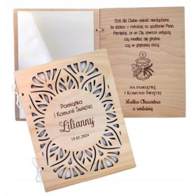    Szentáldozási ajándéktárgy, fakártya, úrvacsorai ajándék