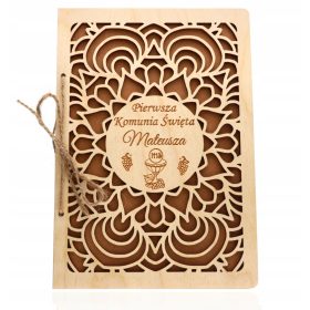    Fából készült áttört kártya Elsőáldozás emléktárgy + SZEMÉLYESÍTÉS