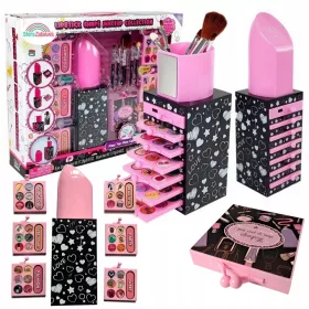    BOX SZETT BEAUTY SMINK KOZMETIKA SMINK FEDEZŐASZTAL GYERMEKEKNEK