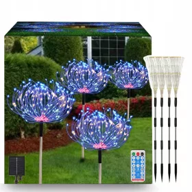   LED SOLAR LAMP TREE Dandelion FIREWORKS MULTICOLOR 480LED 4 DB