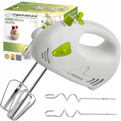  Esperanza Muffin EKM007G 150 W kézi mixer fehér