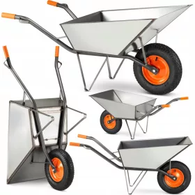    GARDEN építési talicska hegesztett acél HIGHER 120L 210kg fém