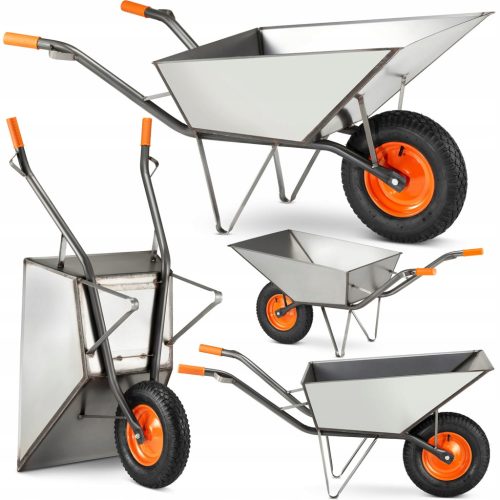  GARDEN építési talicska hegesztett acél HIGHER 120L 210kg fém