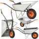  GARDEN építési talicska hegesztett acél HIGHER 120L 210kg fém