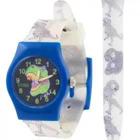    Kiddus Analog óra gyerekeknek. Világít a sötétben. Dinoszaurusz T-Rex.